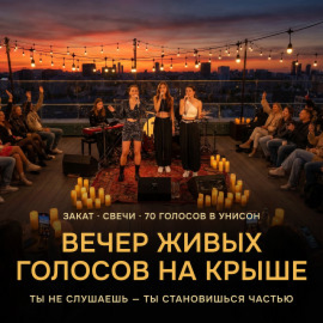 Поём вместе. Вечер живых голосов на закатной крыше. Хоровая встреча. в Крыша «Novotel», Москва – Mosbilet.ru