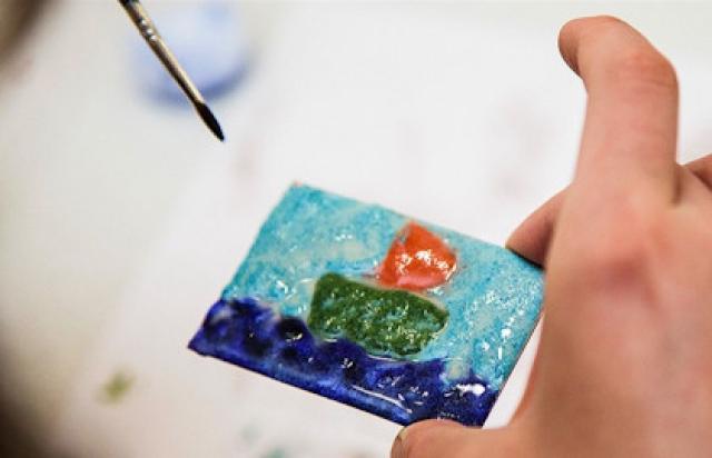 Мастер-класс по росписи картины в технике «горячая эмаль» - 